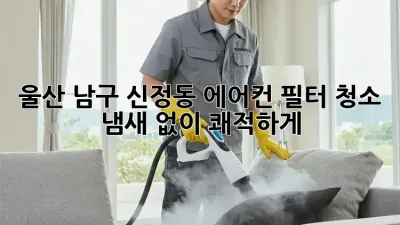 울산 남구 신정동 에어컨 필터 청소 : 냄새 없이 쾌적하게!